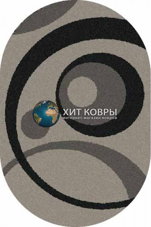 Российский ковер  овальный Platinum t151 серый