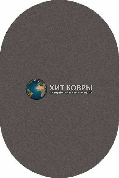 Российский ковер  овальный Platinum t600 серый черный